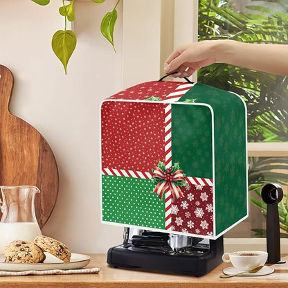 Coffee Maker Cover Christmas Holiday Dust Resistant Small Kitchen Appliance - Image 4