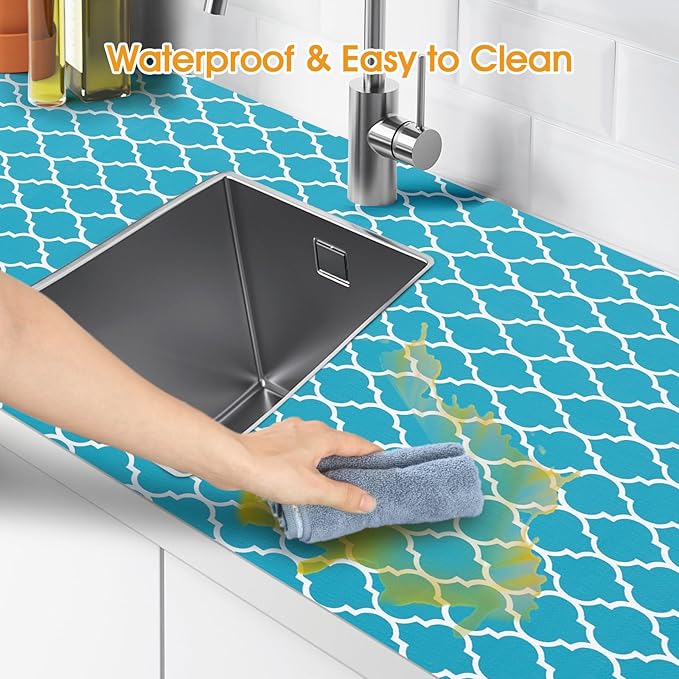 Shelf and Drawer Liner for Kitchen Cabinets Non-Adhesive, Strong Grip Non-Slip - Image 4