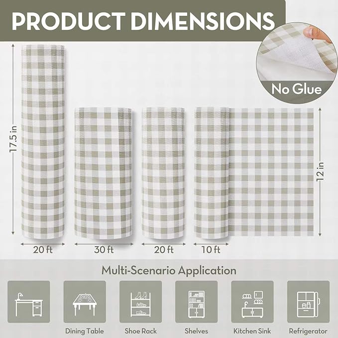 Drawer and Shelf Liner, Non-Slip Kitchen Cabinet Liners Non-Adhesive Thick - Image 2
