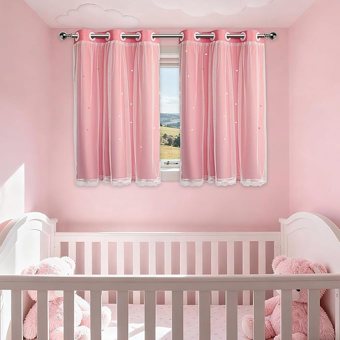 Pink Curtains for Girls Bedroom Cute - Image 5