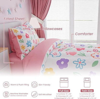 SANDJEST Floral Twin Bedding Sets - Image 6