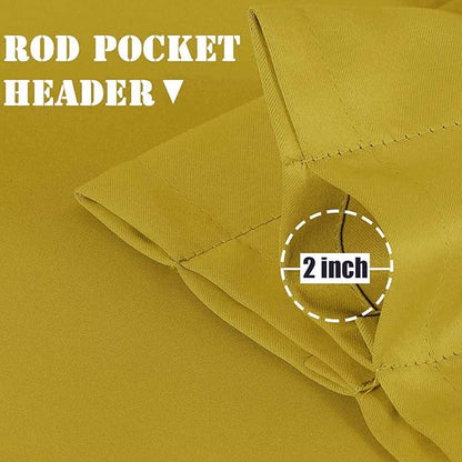 Valances for Window Yellow Rod Pocket Valances Light Reducing Valance Curtains - Image 5