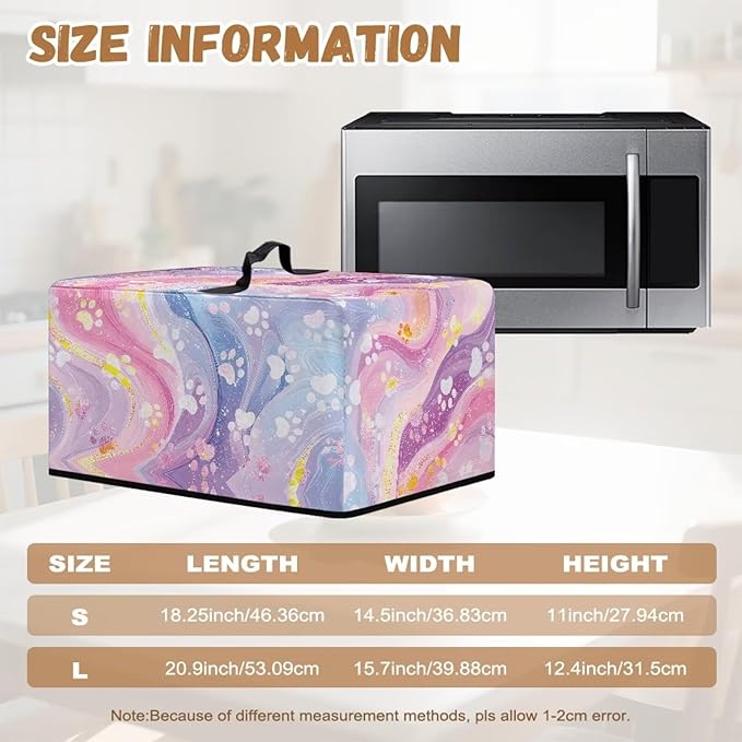 Microwave Oven Dust Cover, Dog Paw Heat-Resistant Waterproof Microwave Oven - Image 6
