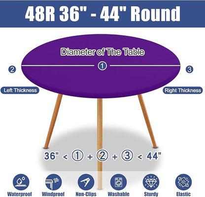 Round Spandex Tablecloth, Elastic Fitted Waterproof Tablecloths - Image 8