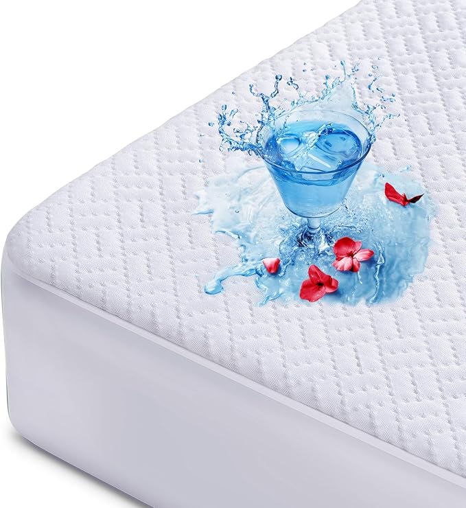 Hanherry 100% Waterproof Mattress Protector Full Size, Mattress Cover 3D Air by Hanherry