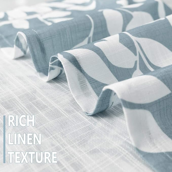 Treatmentex White Blue Curtains - Image 7