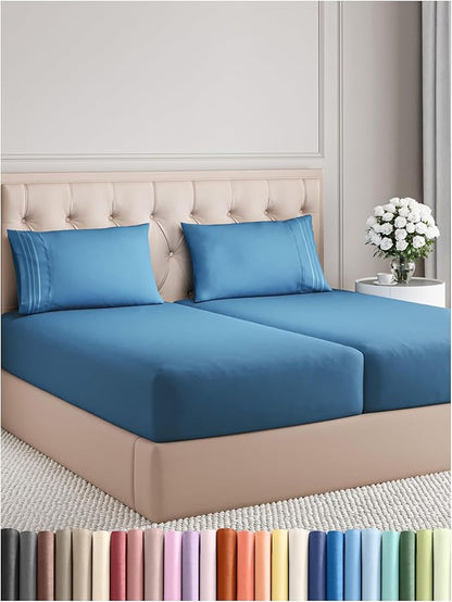 Split King Size 5 Piece Sheet Set by CGKUnlimited