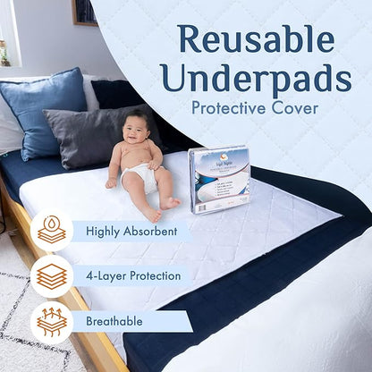 Washable Incontinence Bed Pad 36x72 – Soft, Absorbent & Waterproof Mattress - Image 9