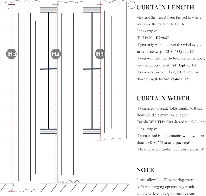 Kawaii Pink Blackout Curtains for Kids Bedroom 96 Inches Long 2 Panels Burg - Image 3