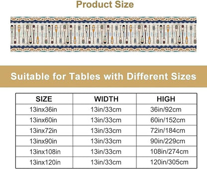 Lake Summer Paddle Nautical Table Runner Stripes Wood Grain Farmhouse Kitchen - Image 4