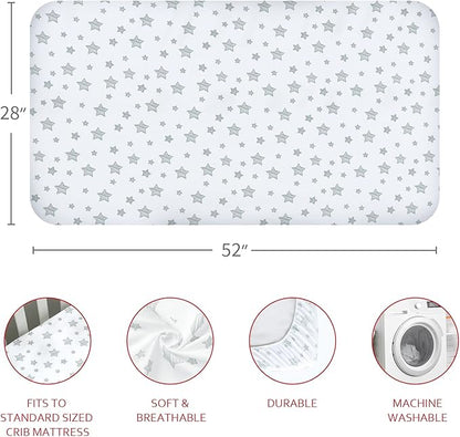Crib Sheets for Boys or Girls 4 Pack, Fitted Crib Sheet for Standard Size Crib - Image 6