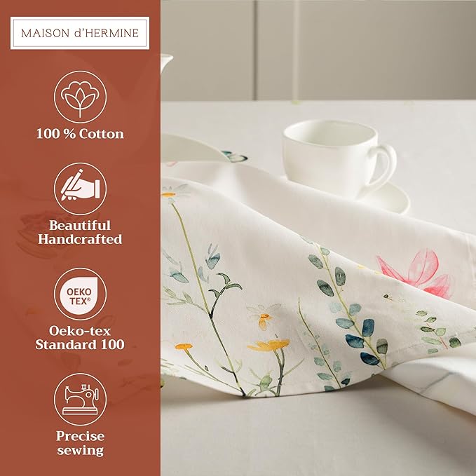 Maison d' Hermine Cloth Napkins Set of 4 100% Cotton Everyday Reusable Square - Image 2