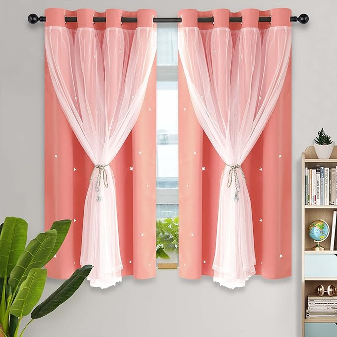 Kinryb Princess Curtains for Girls Bedroom by Kinryb