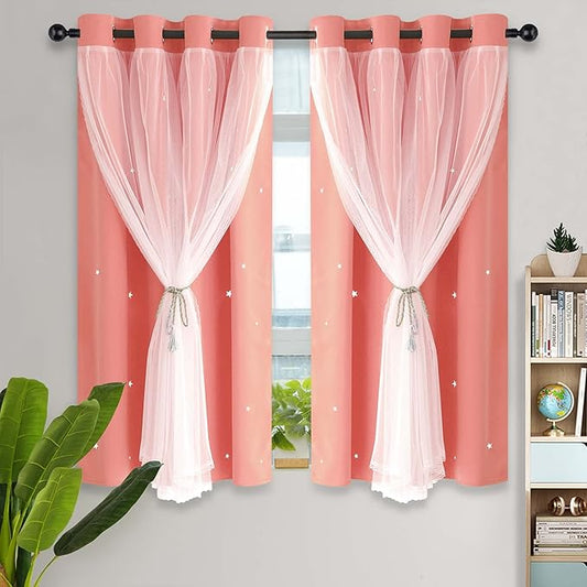 Kinryb Princess Curtains for Girls Bedroom by Kinryb