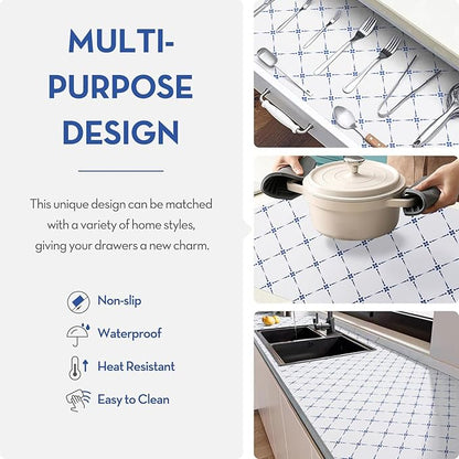Drawer Shelf Liner for Cabinet, Slip Resistant Non Adhesive Liner for Kitchen - Image 6