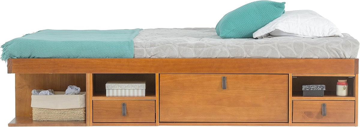 memomad bali king size slim set: storage platform, side view