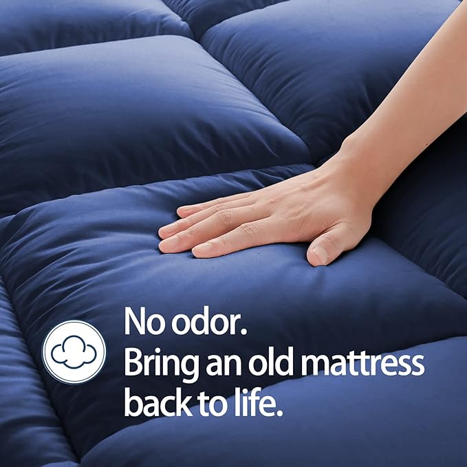 Mattress Topper Full for Back Pain, Extra Thick Mattress Pad Cover, Plush - Image 4