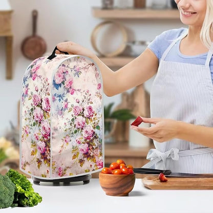 Talayituse Watercolor Rose Flower Print Blender Dust Cover, Fingerprint - Image 3