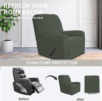 Easy-Going Recliner Stretch Sofa Slipcover Sofa Cover 4-Pieces Furniture - Image 4