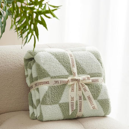 Snuggle Sac Sage Green Bedding Blankets Twin Size, Super Soft Warm Blankets by SnuggleSac