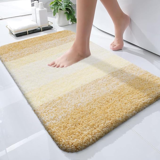 OLANLY Bathroom Rugs Mat 24x16, Extra Soft Absorbent Microfiber Bath Rugs by OLANLY