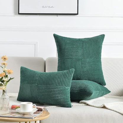 Fancy Homi 2 Packs Teal Samll Decorative Throw Pillow Covers 12x12 Inch - Image 6
