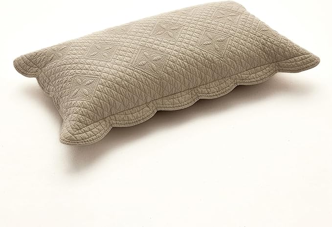Calla Angel Sage Garden Luxury Pure Cotton Matelasse Quilted Pillow Sham - Image 2