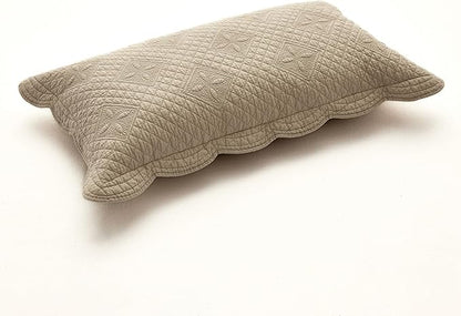 Calla Angel Sage Garden Luxury Pure Cotton Matelasse Quilted Pillow Sham - Image 2