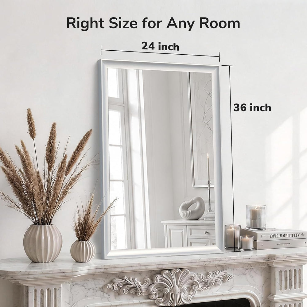 USHOWER 2 Pack 24x36 Inch Brushed Nickel Bathroom Mirrors for Over Sink