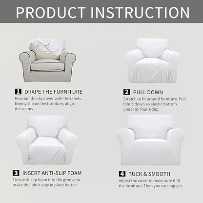 Easy-Going Stretch Oversized Chair Sofa Slipcover 1-Piece Couch Sofa Cover - Image 6