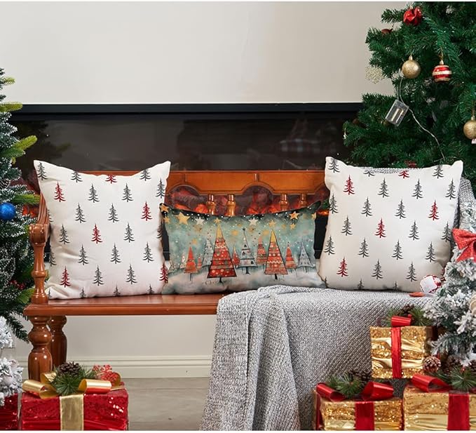 DFXSZ Christmas Pillow Covers 20x20 inch Set of 2 Christmas Tree Decorative - Image 5
