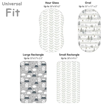 Yoofoss Bassinet Sheets for Baby, Baby Delight, Angelbliss, Soft Breathable - Image 3