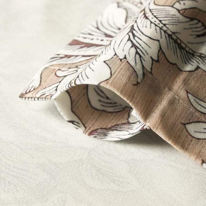 Leeva Floral Valance Curtains for Living Room, 1 Panel Vintage Style Light - Image 4