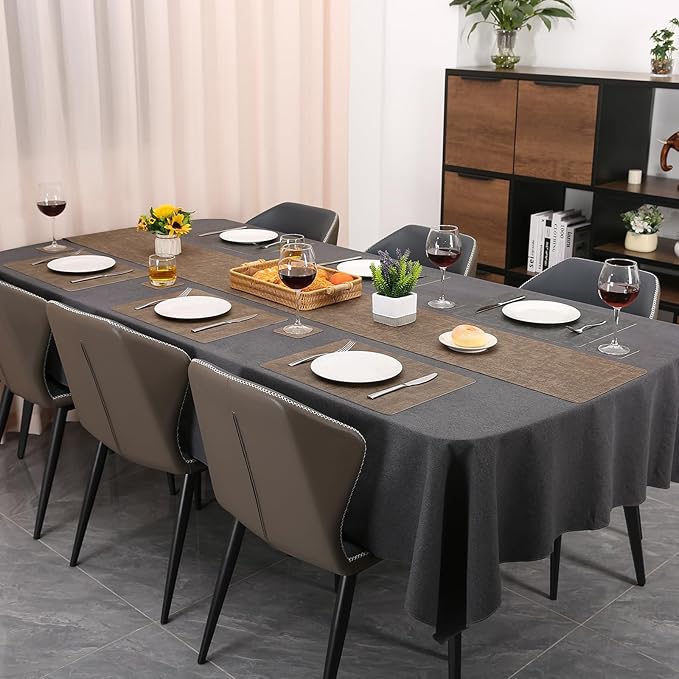 Table Runners 55 Inches Long, Dual-Sided Faux Leather Farmhouse Table Runner - Image 6