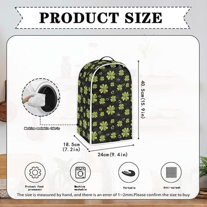 Talayituse Shamrock Heart Print Blender Dust Cover, Fingerprint Protection Cover - Image 6