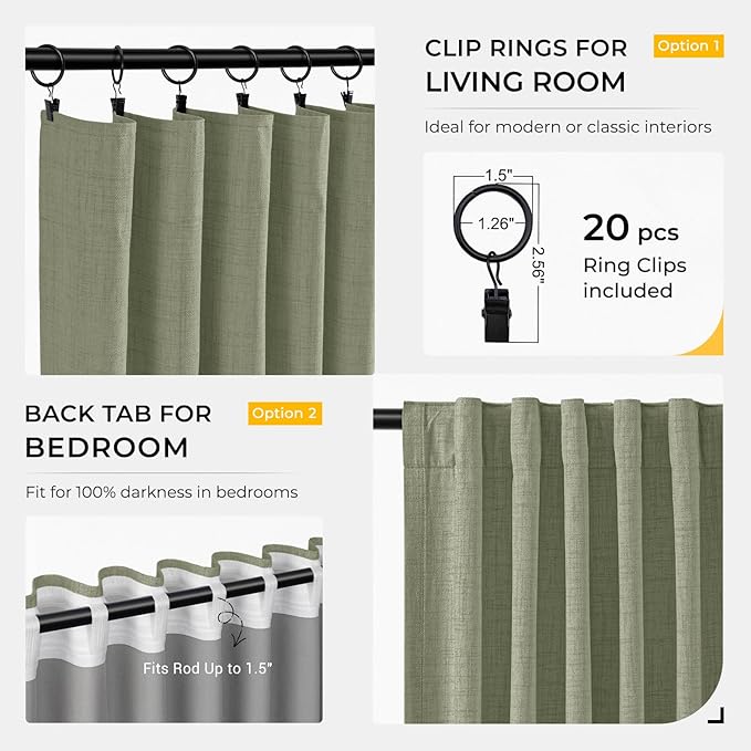 INOVADAY 100% Blackout Curtains - Image 3