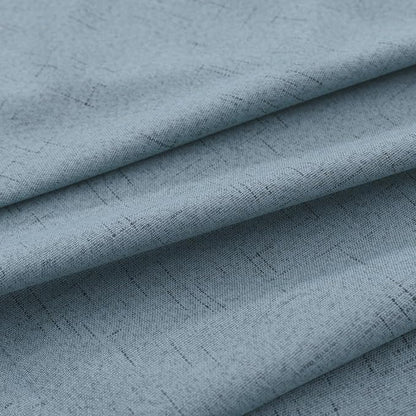 KOUFALL 52x102 Inches Long Stone Blue Back Tab Linen Blackout Curtains - Image 7