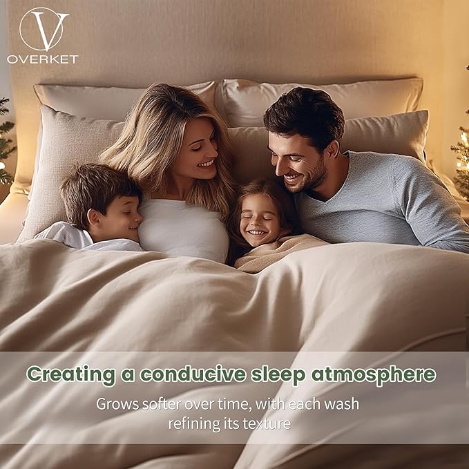 100% Linen Sheets Queen Size, Breathable & Durable 4-Piece Bed Flax Sheet Set - Image 4