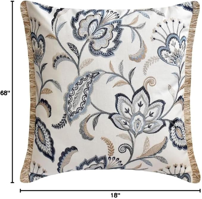 The HomeCentric King/Queen/Twin Blue Designer Full 68"x18" Bed Runner Without - Image 6