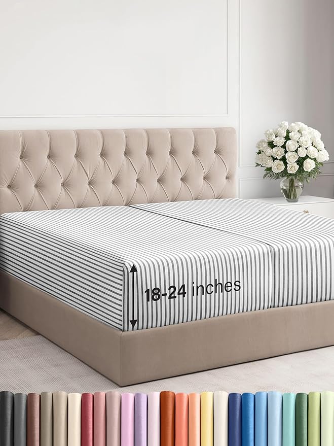 Extra Deep Split King Fitted Sheet by CGKUnlimited