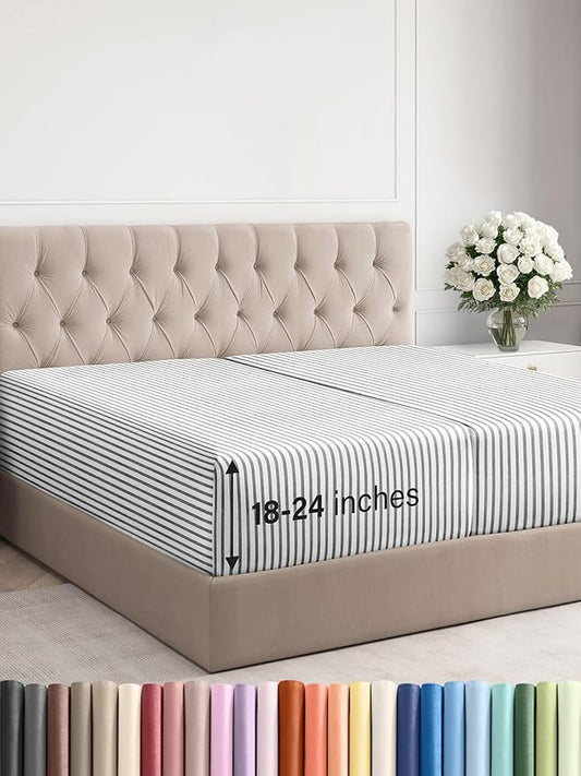 Extra Deep Split King Fitted Sheet by CGKUnlimited
