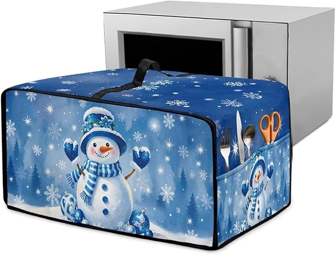Christmas Toaster Oven Dust Cover Small Kitchen Appliance Cover by Garucesta
