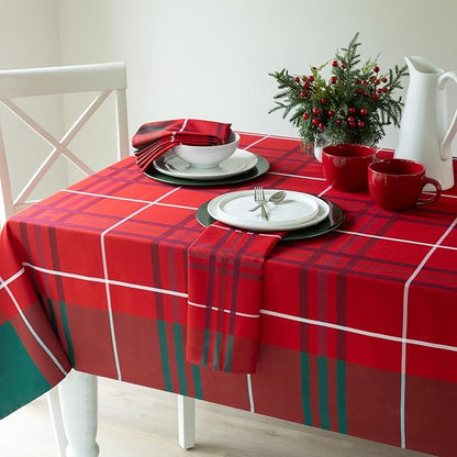Benson Mills Heavyweight Yarn Dyed Engineered Woven Fabric Plaid Table Cloth - Image 2
