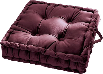 vctops Christmas Square Solid Color Velvet Seat Cushion by vctops