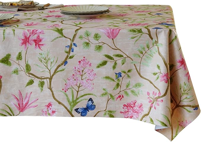 Rectangle Table Cloth, 100% Waterproof Tablecloth Oil Proof Spill Proof Vinyl by Unknown