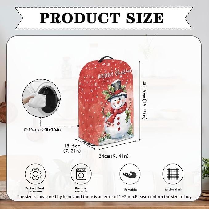 Merry Christmas Blender Dust Cover Stand Mixer or Coffee Maker Appliance Covers - Image 6
