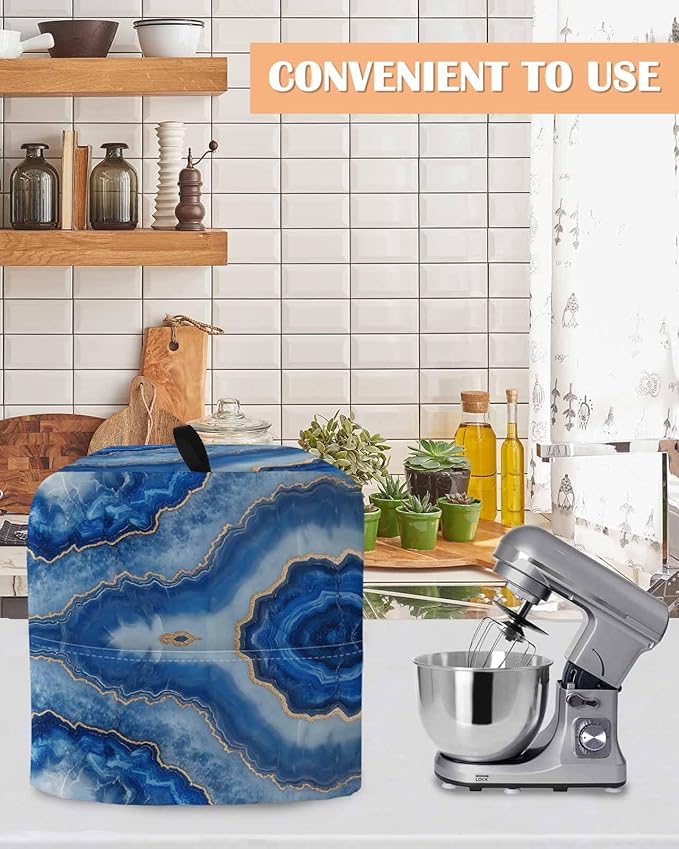 Blue Marble Stand Mixer Dust Cover - Image 4
