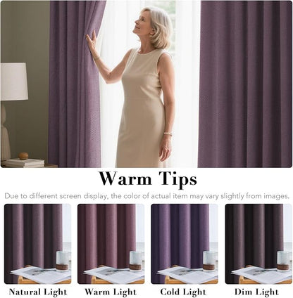 H.VERSAILTEX Linen Blackout Curtain 54 Inches Long - Image 7