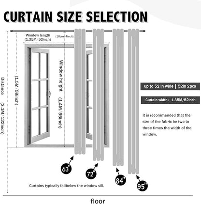 Anytime Romantic Kids Curtain, Hollow-Out Stars Window Curtain Double Layer - Image 2