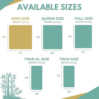 King Size 78x80” Premium Bamboo Waterproof Mattress Protector, 100% Viscose - Image 5